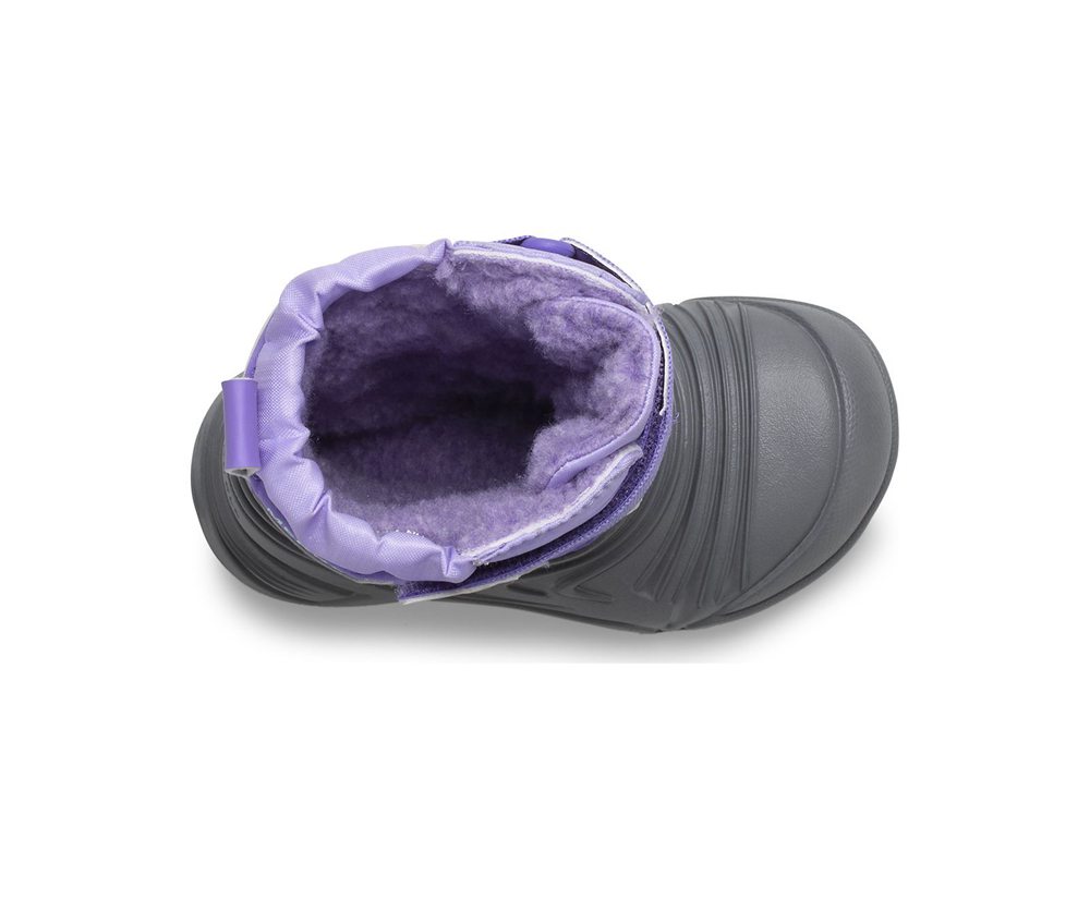 Botas Criança - Merrell Snow Quest Lite 2.0 Waterproof Jr. - Cinzentas/Roxo - YFR359640